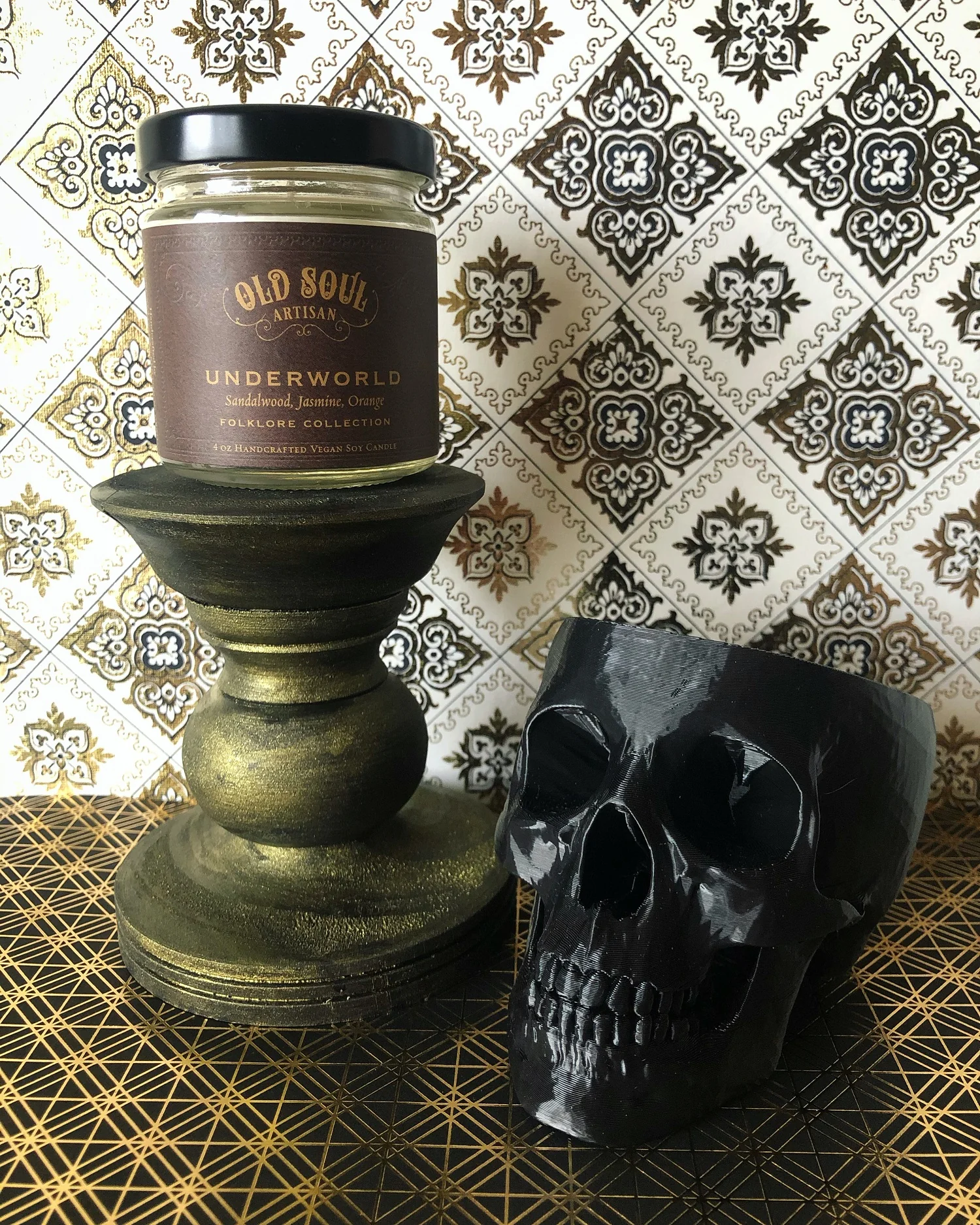 Underworld Soy Candle (sandalwood, jasmine, orange) - Image 4